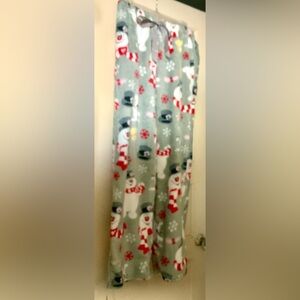 Cozy Snowman pajamas, new with slight waist imperfection